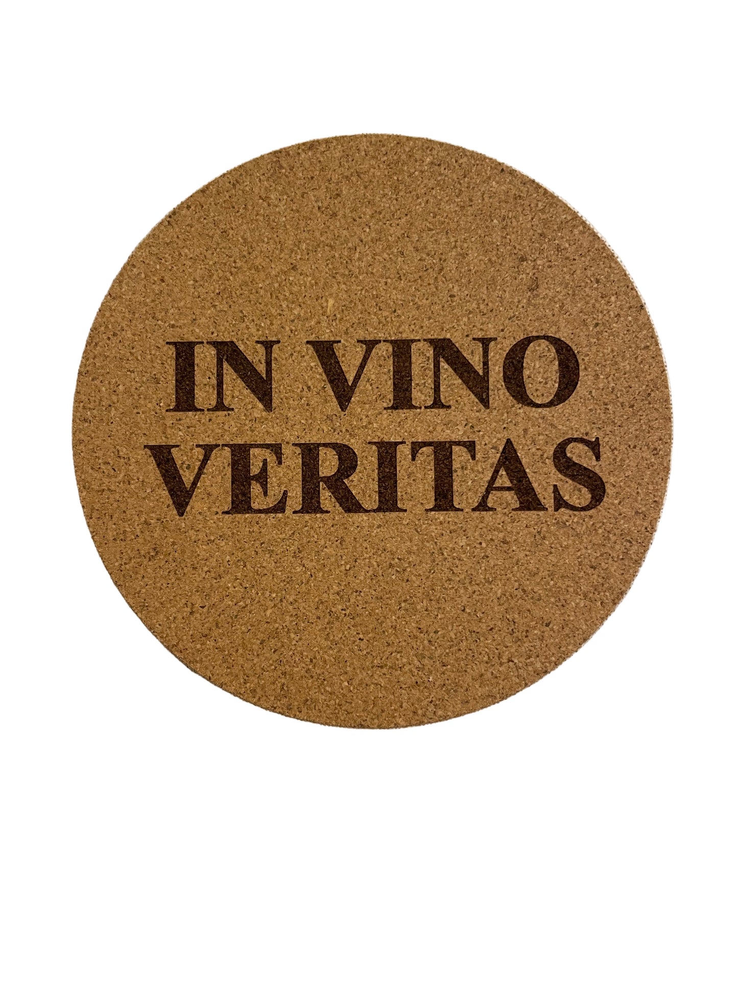 Kork Untersetzer - rund - IN VINO VERITAS