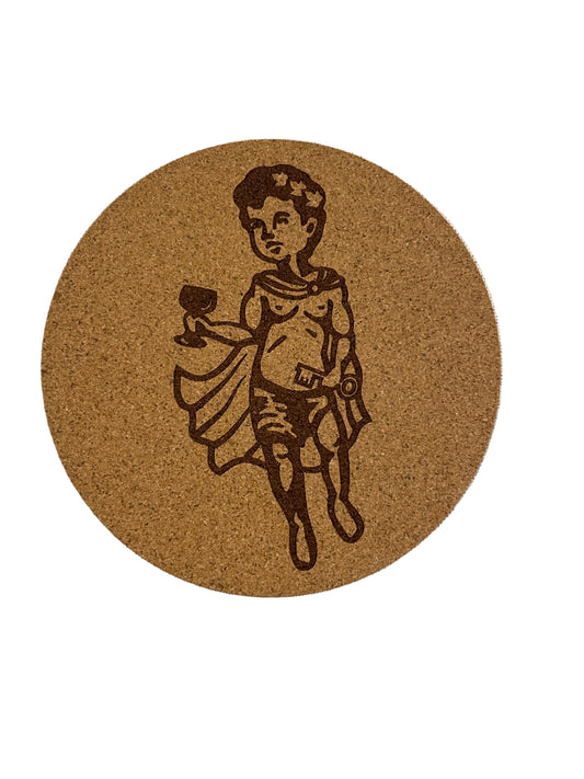 Kork Untersetzer - rund - Bacchus