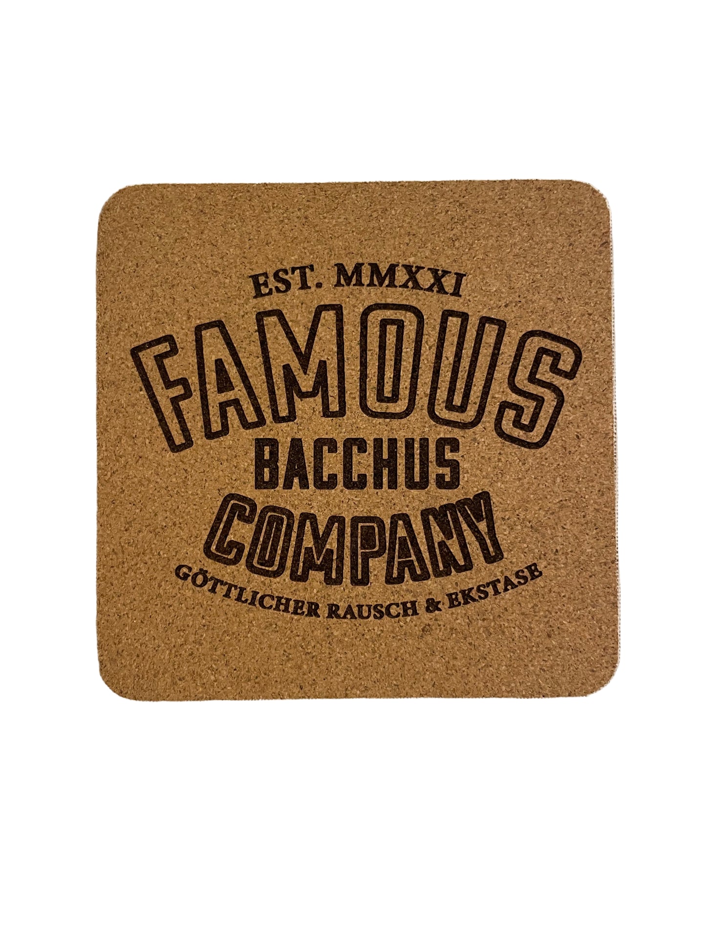 Kork Untersetzer - quadratisch - FBC Göttlicher Rausch & Ekstase