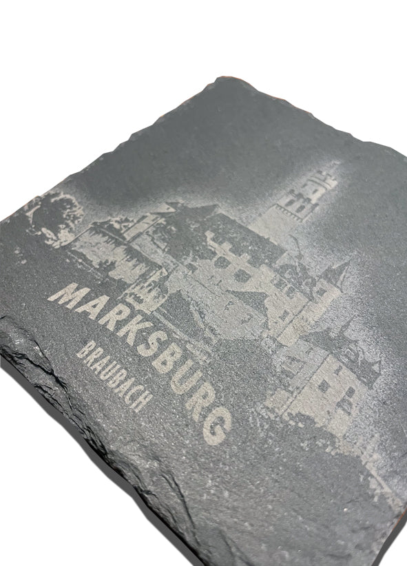 Schiefer Untersetzer - Marksburg - Braubach - Motiv 01
