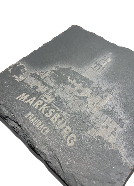 Schiefer Untersetzer - Marksburg - Braubach - Motiv 01
