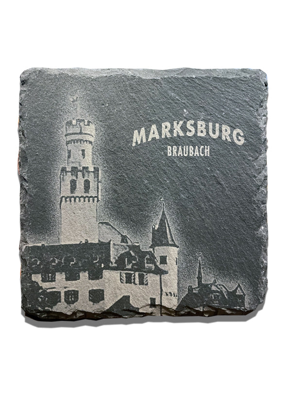 Schiefer Untersetzer - Marksburg - Braubach - Motiv 02