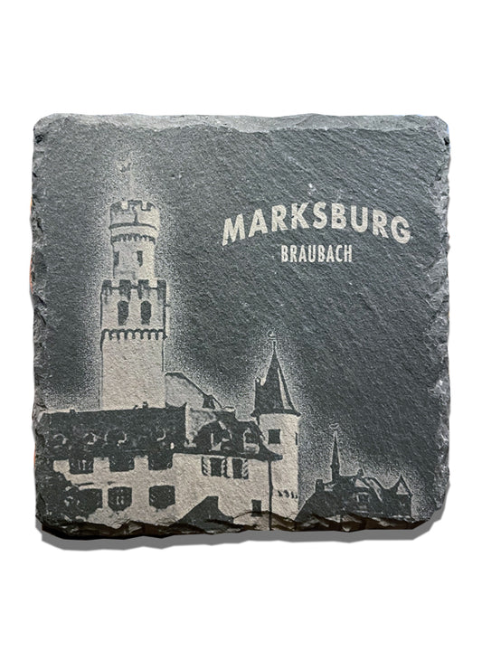 Schiefer Untersetzer - Marksburg - Braubach - Motiv 02
