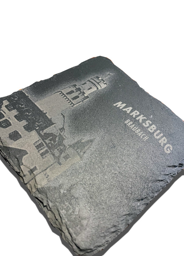 Schiefer Untersetzer - Marksburg - Braubach - Motiv 02