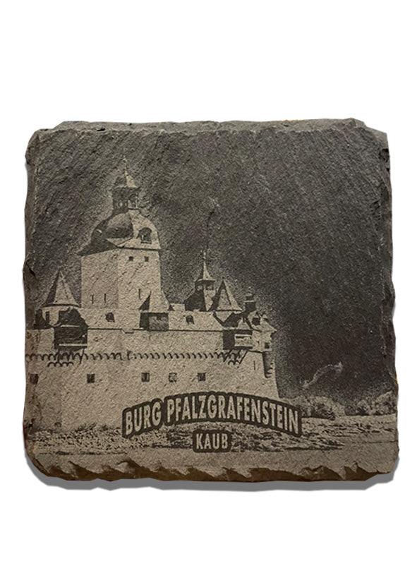 Schiefer Untersetzer - Burg Pfalzgrafenstein - Kaub
