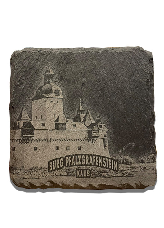 Schiefer Untersetzer - Burg Pfalzgrafenstein - Kaub